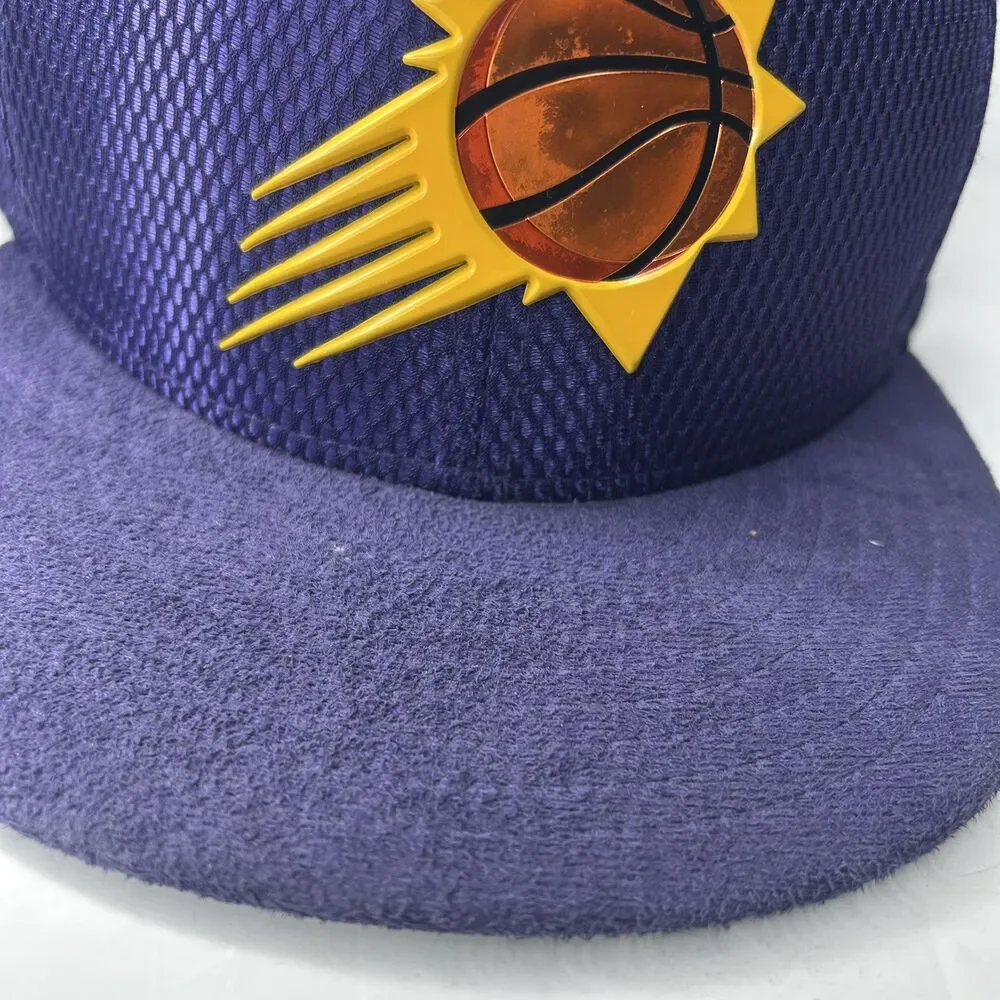 Phoenix Suns New Era 59Fifty  73/4 Fitted Hat Cap Purple Orange Flame Logo NBA